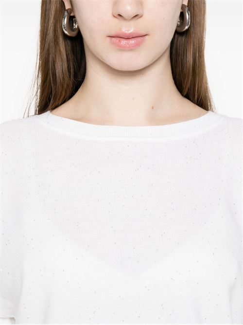 Maglia donna Emme Marella lurex con paillettes burro EMME Marella | SABBIA001